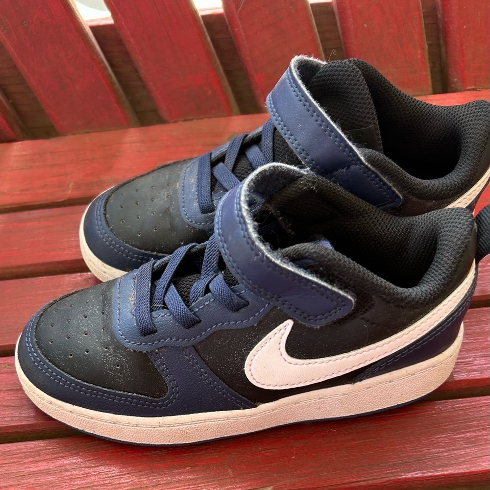 Kids' Black and Blue Nike Sneakers